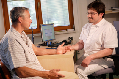 Examination by a spa doctor